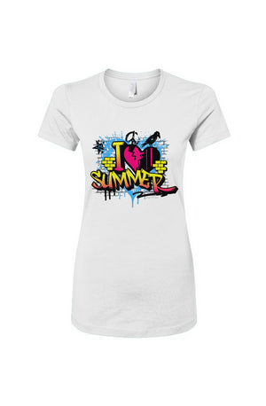 Women's Slim Fit Tee - I love summer