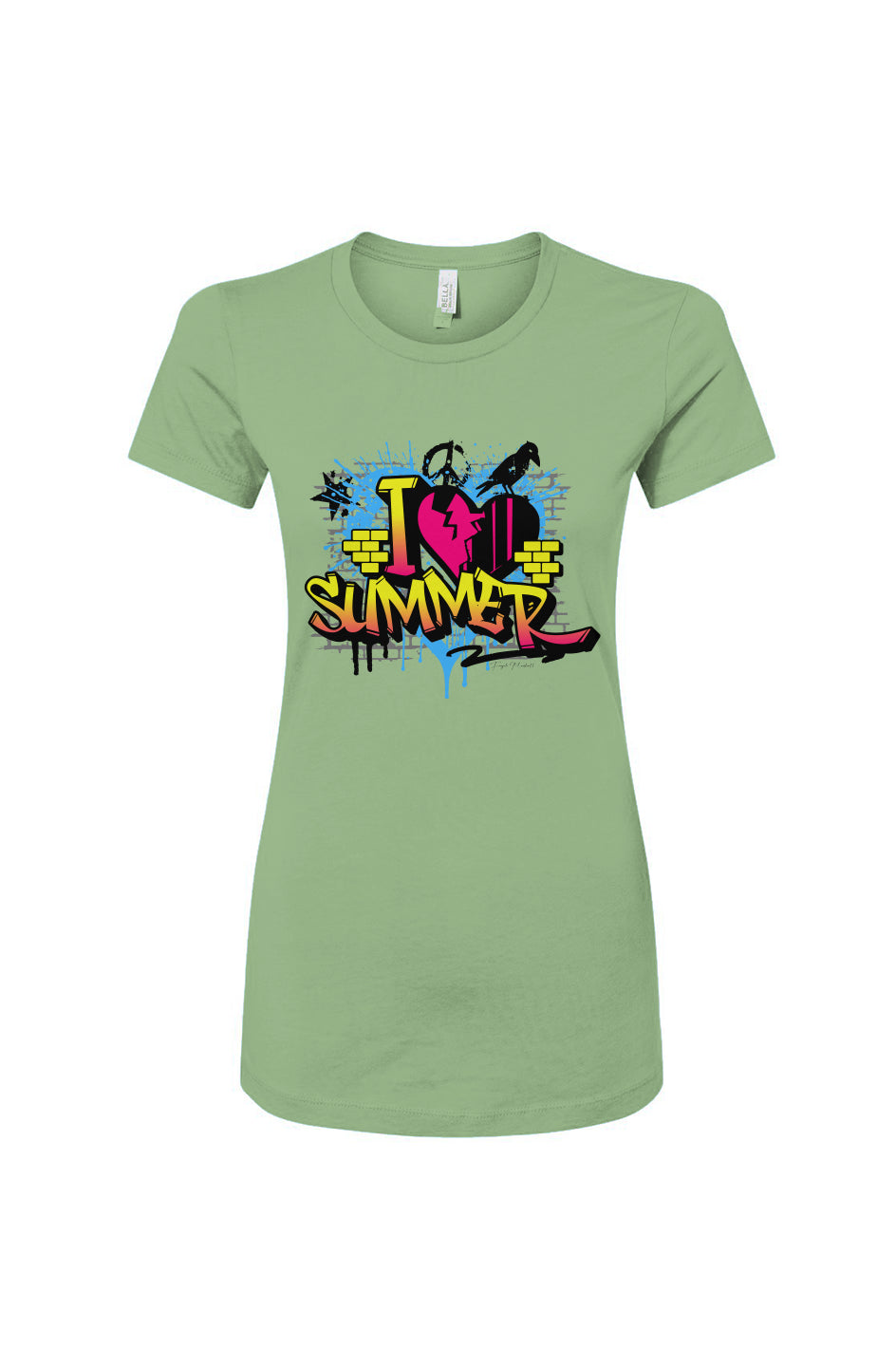 Women's Slim Fit Tee - I love summer