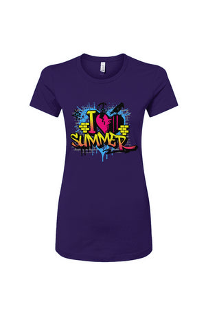 Women's Slim Fit Tee - I love summer